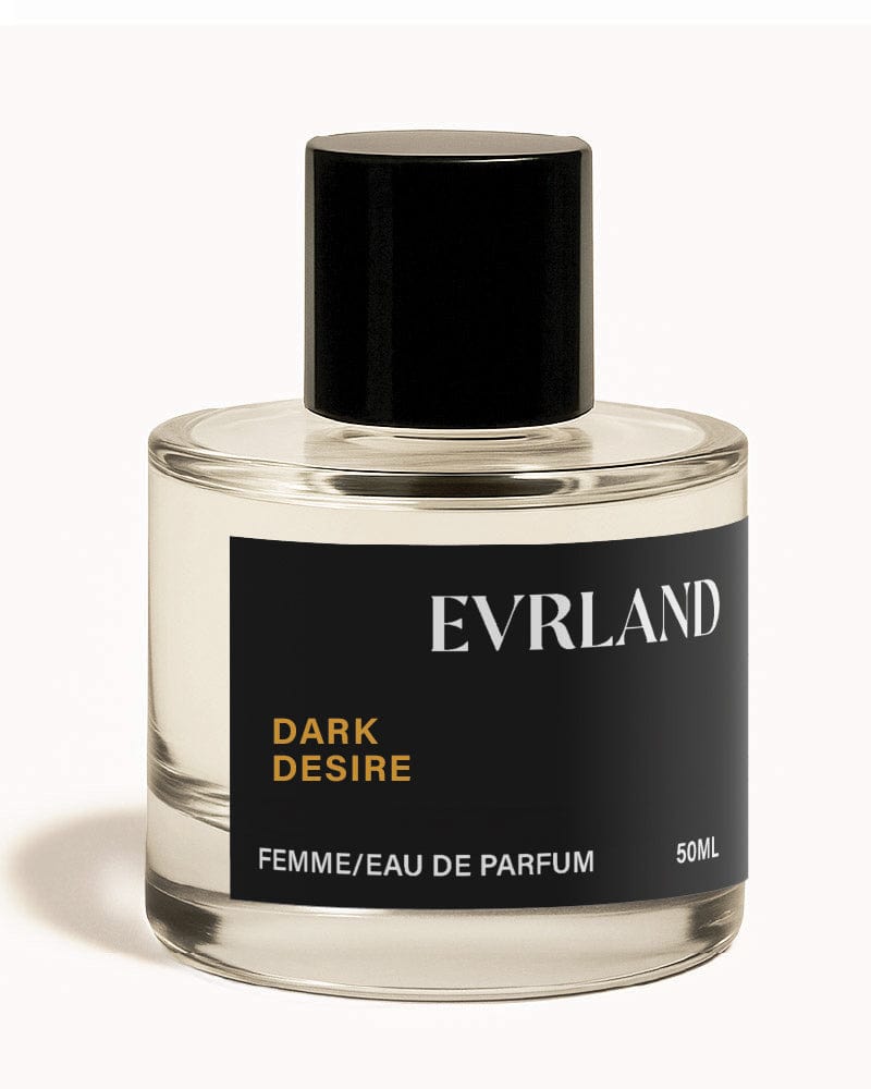 Evrland Dark Desire perfume bottle on a white background