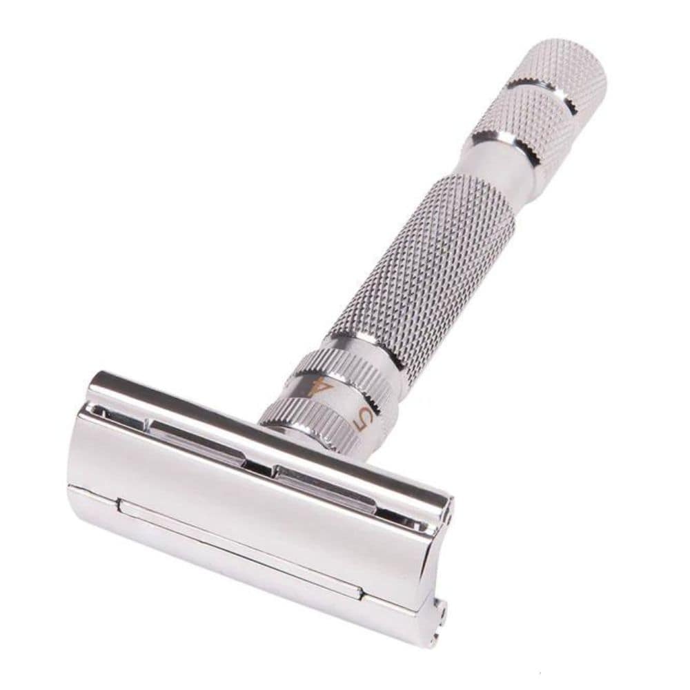 Safety Razor Rockwell T2 Safety Razor White Chrome Butterfly