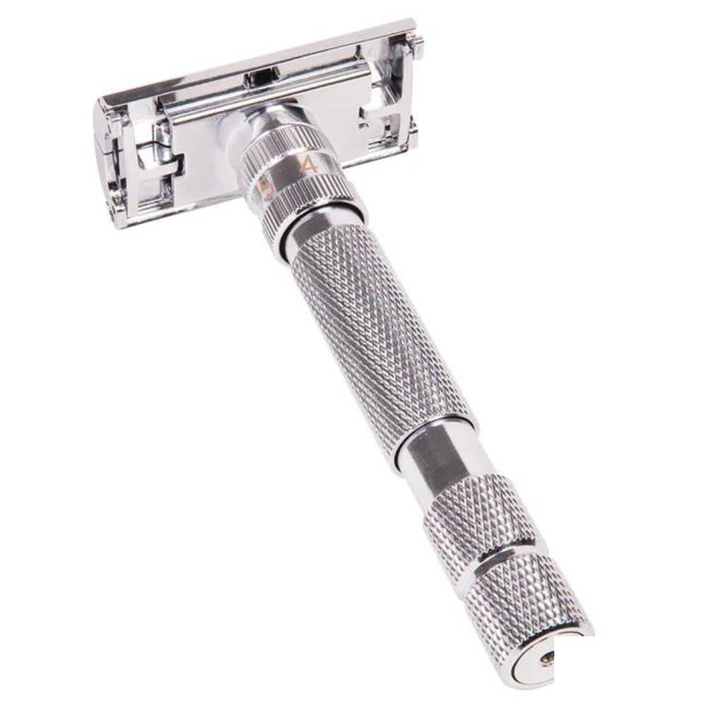 Safety Razor Rockwell T2 Safety Razor White Chrome Butterfly