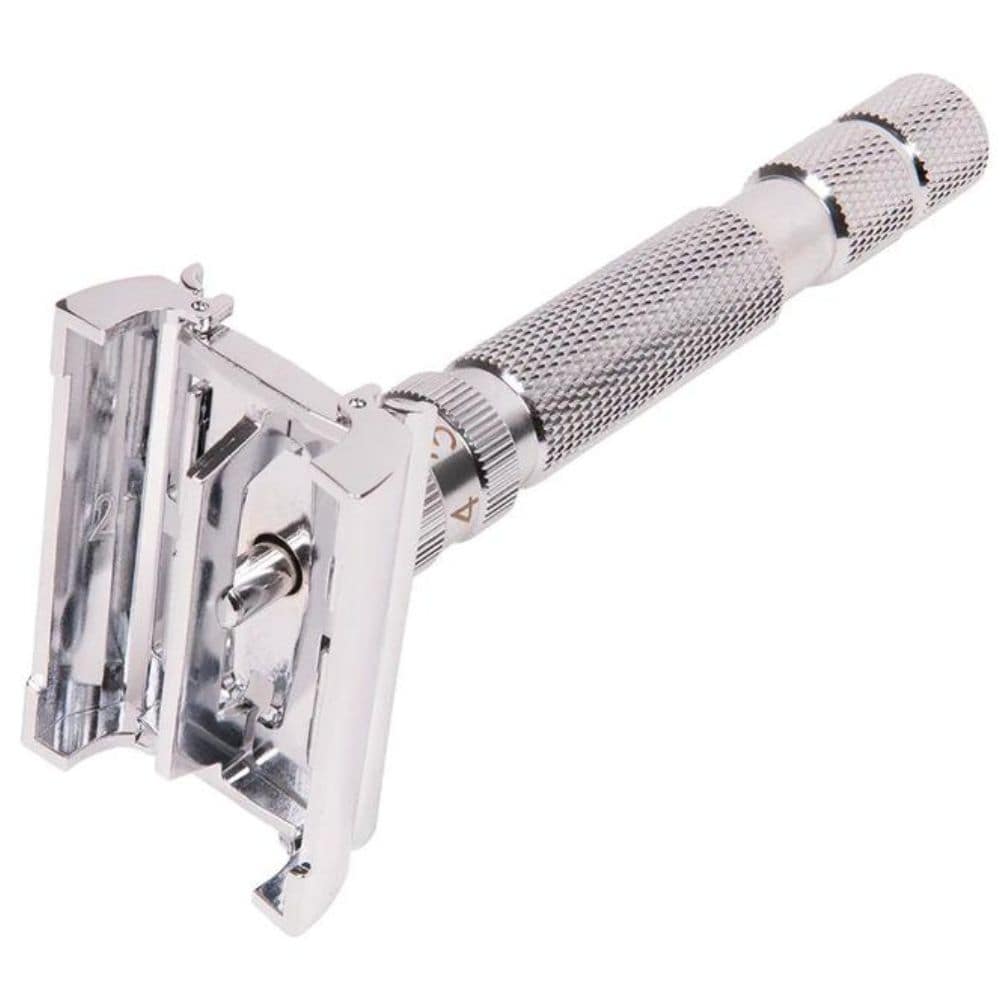 Safety Razor Rockwell T2 Safety Razor White Chrome Butterfly