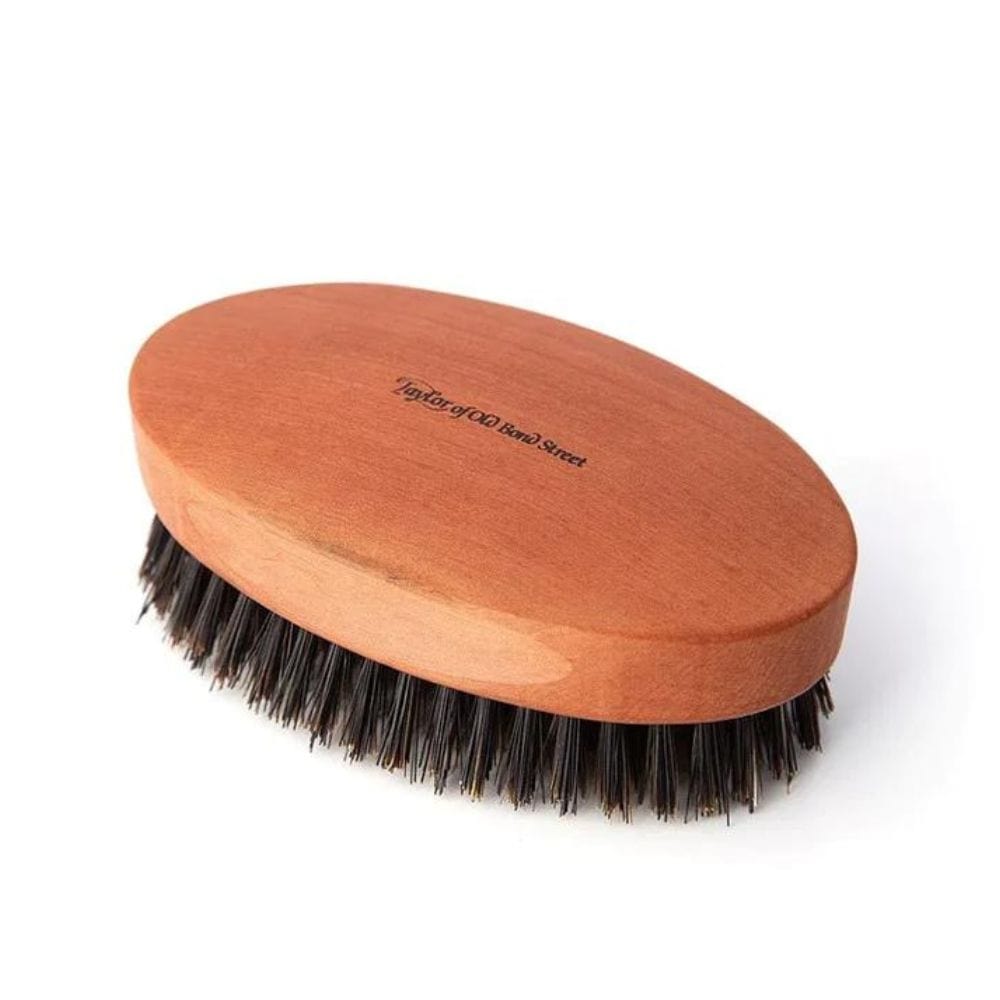 Hair Brush Taylor of Old Bond Street Large Pearwood Dark Boar Bristles Military Hairbrush