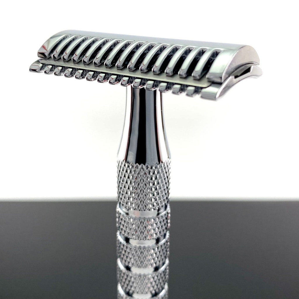 Safety Razor Chrome YAQI DE Safety Razor GRACE Long Handle