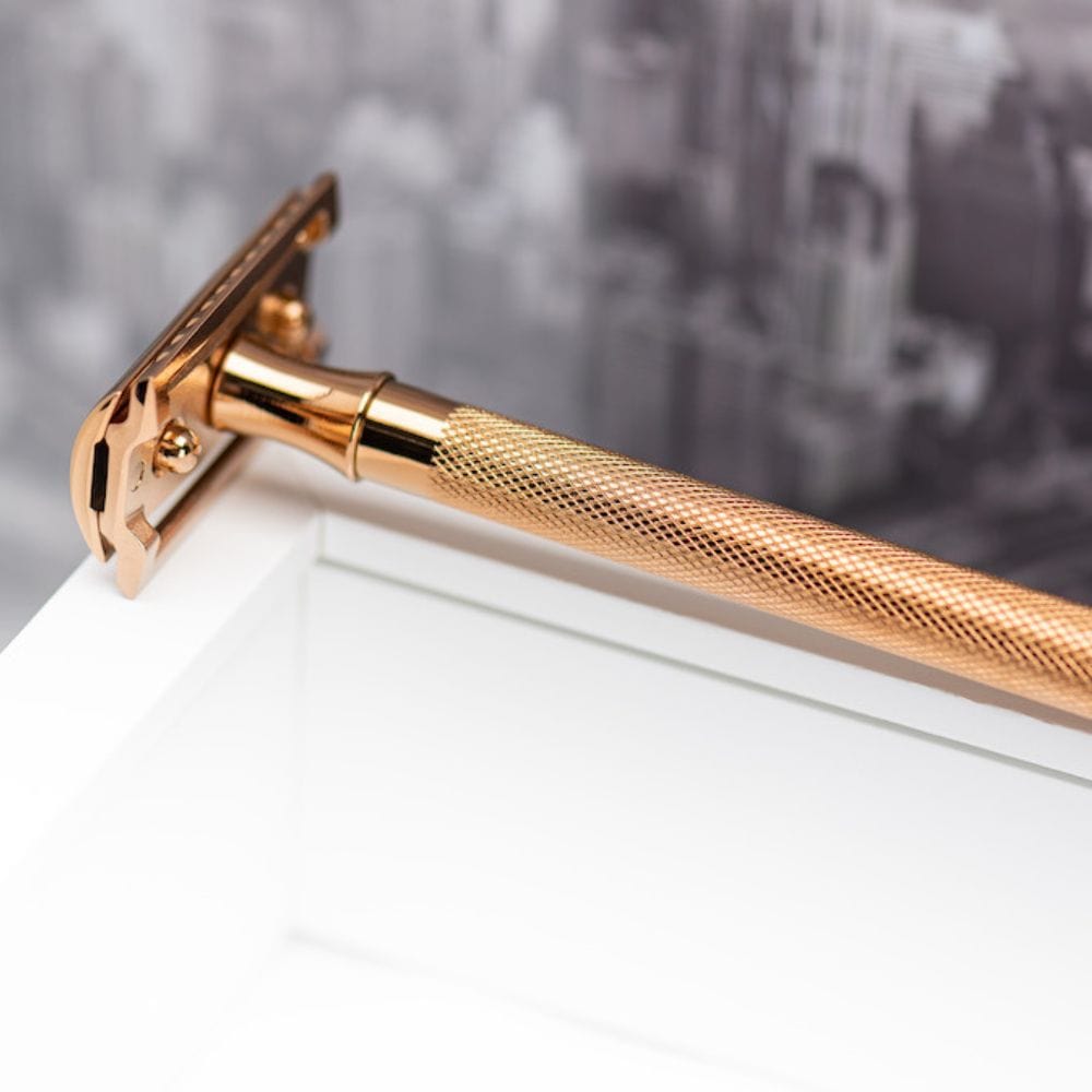 Safety Razor Merkur 24G PVD Coated DE Safety Razor Rosegold