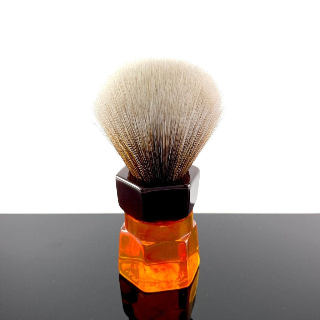 Shaving Brush Mew Brown HD Knot YAQI Synthetic Shaving Brush MOKA EXPRESS