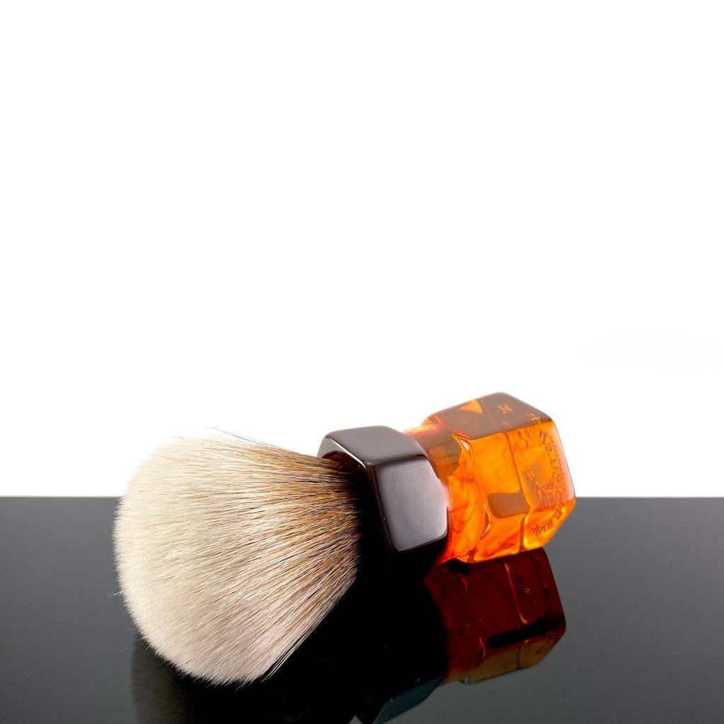Shaving Brush Mew Brown HD Knot YAQI Synthetic Shaving Brush MOKA EXPRESS